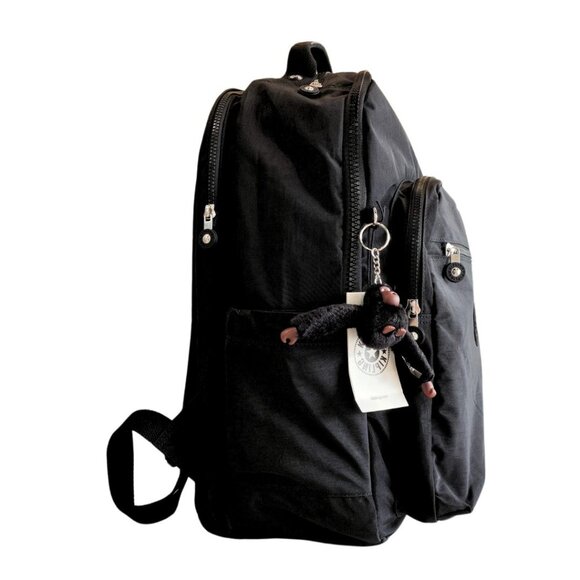 Vintage brand new Extra Large 47cm xl 17" Laptop Kipling Seoul Backpack black - Picture 4 of 12